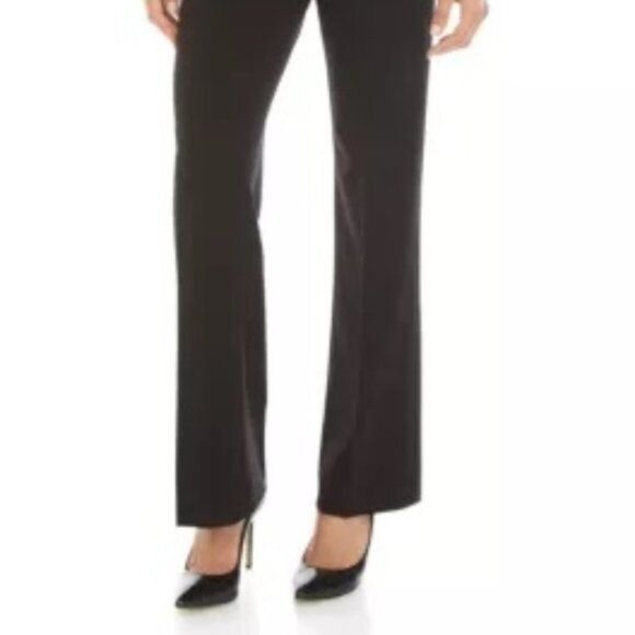 Anne Klein Flare Leg Pants Long Length Black Size 2 - Picture 3 of 8